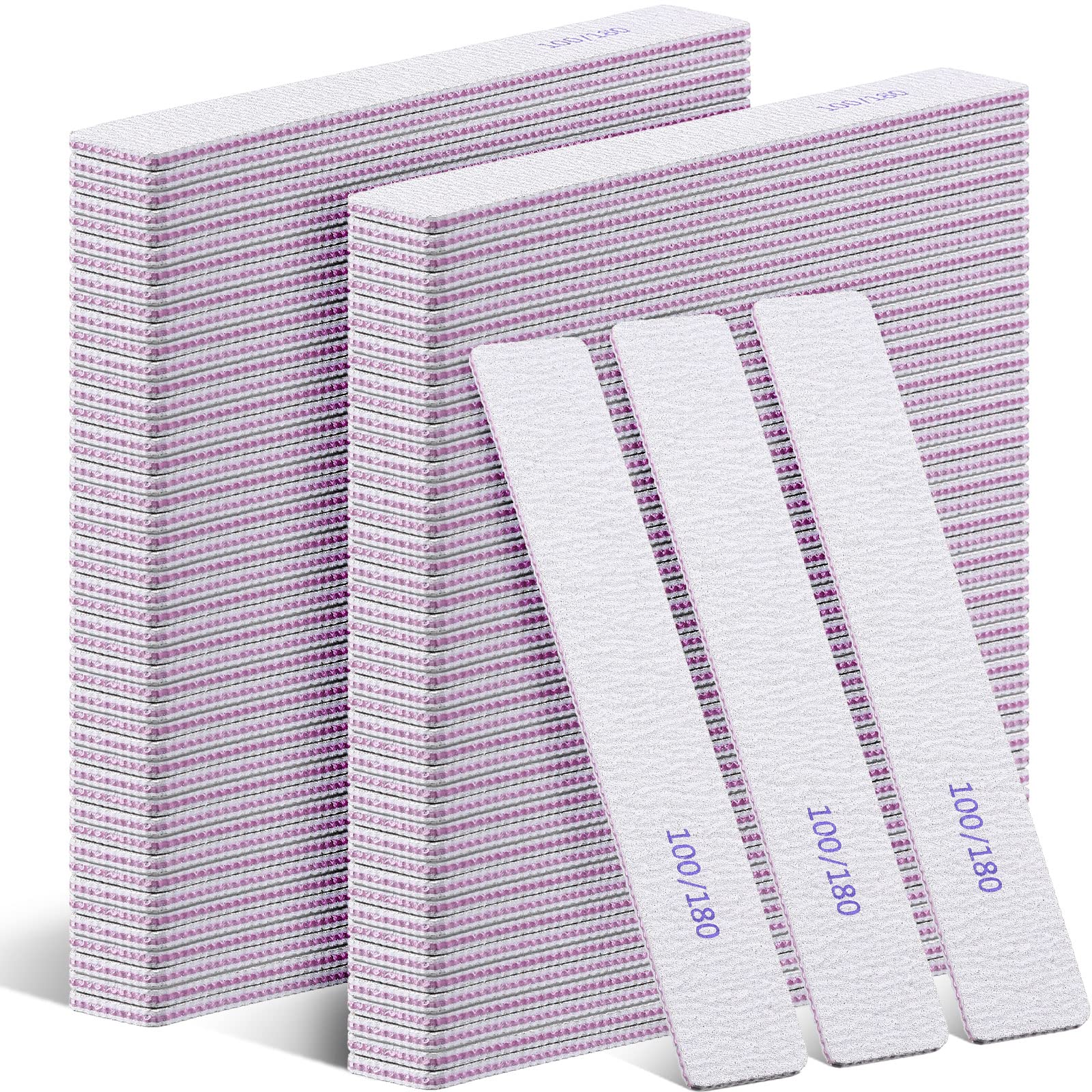 Xinnun nail files 100/180 grit for precise shaping and smoothing.