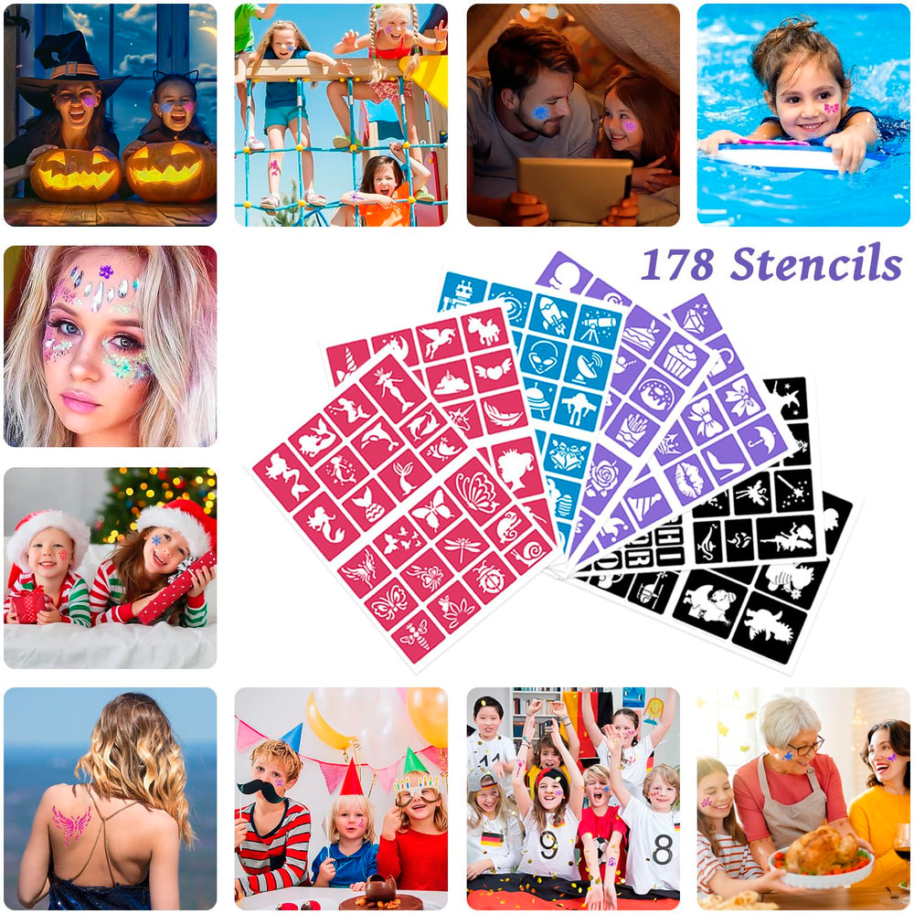 XiQiDianr kids-party-glitter-tattoos ideal for celebrations and crafts.