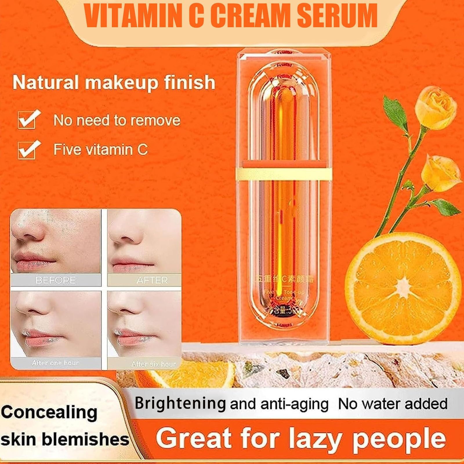 XIRUJNFD Five Vitamin C Tone-Up Cream swatch on skin