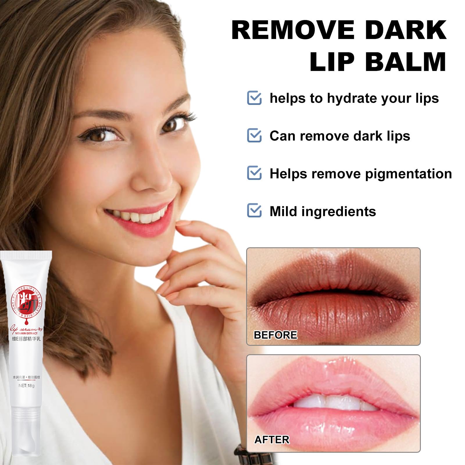 XIRUJNFD Lip Serum close-up on skin shows gentle hydration.