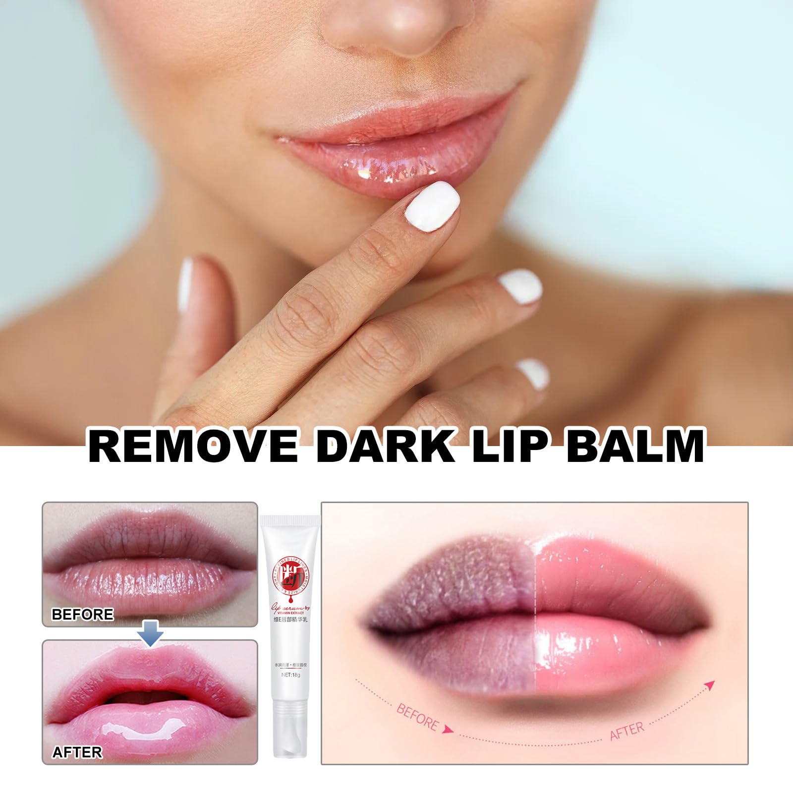 XIRUJNFD Lip Serum with plant extracts signals natural nourishment.