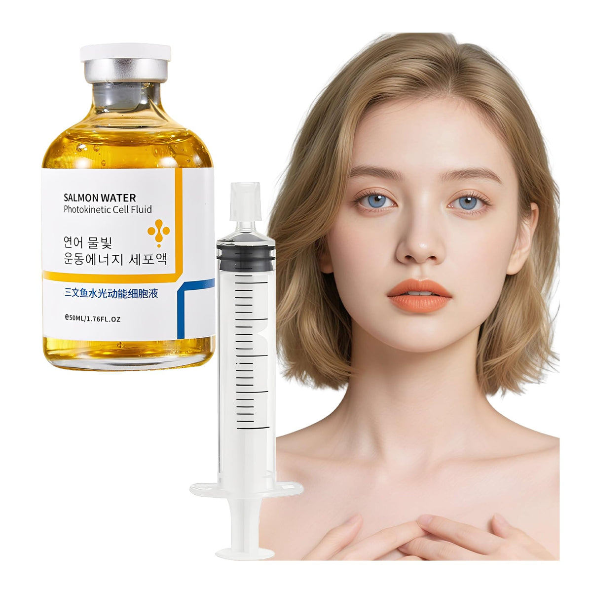 XIRUJNFD Salmon Serum bottle for hydrated, radiant skin
