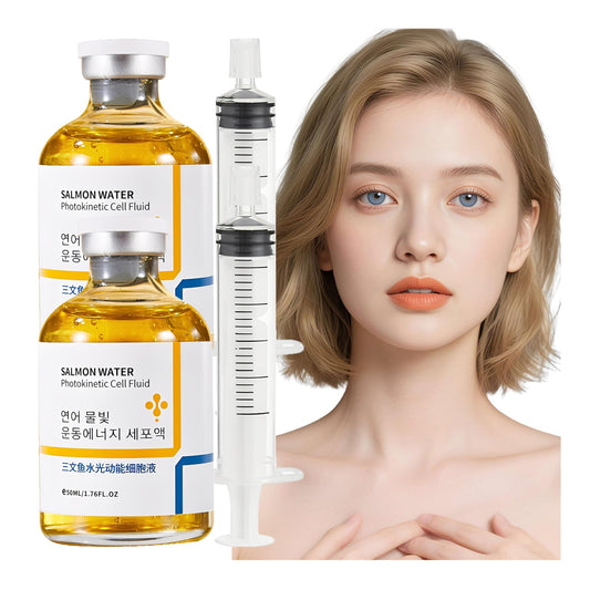 XIRUJNFD Salmon Serum bottle; hydrates and smooths for a refreshed complexion.