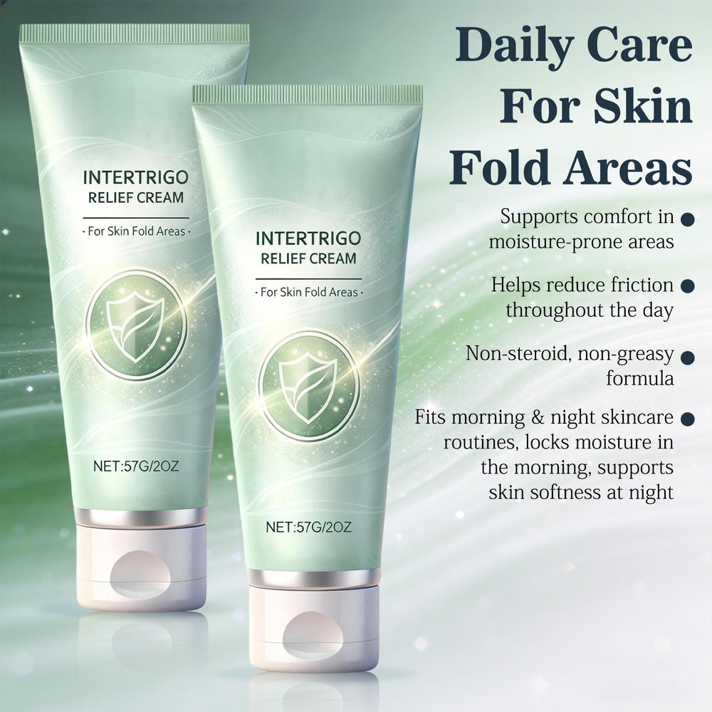 XiuFa skin-fold care application showing targeted use in folds and sensitive zones.