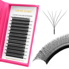XIUSUZAKI W6D lash extensions bundle fans for dramatic volume.