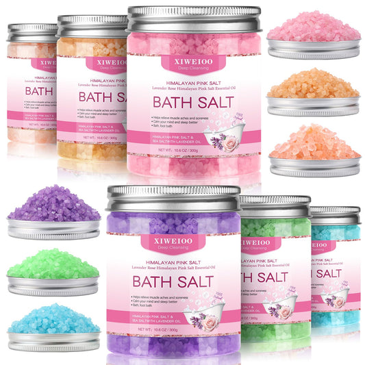 XIWEIOO bath salt kit lavender bottle for a calming soak
