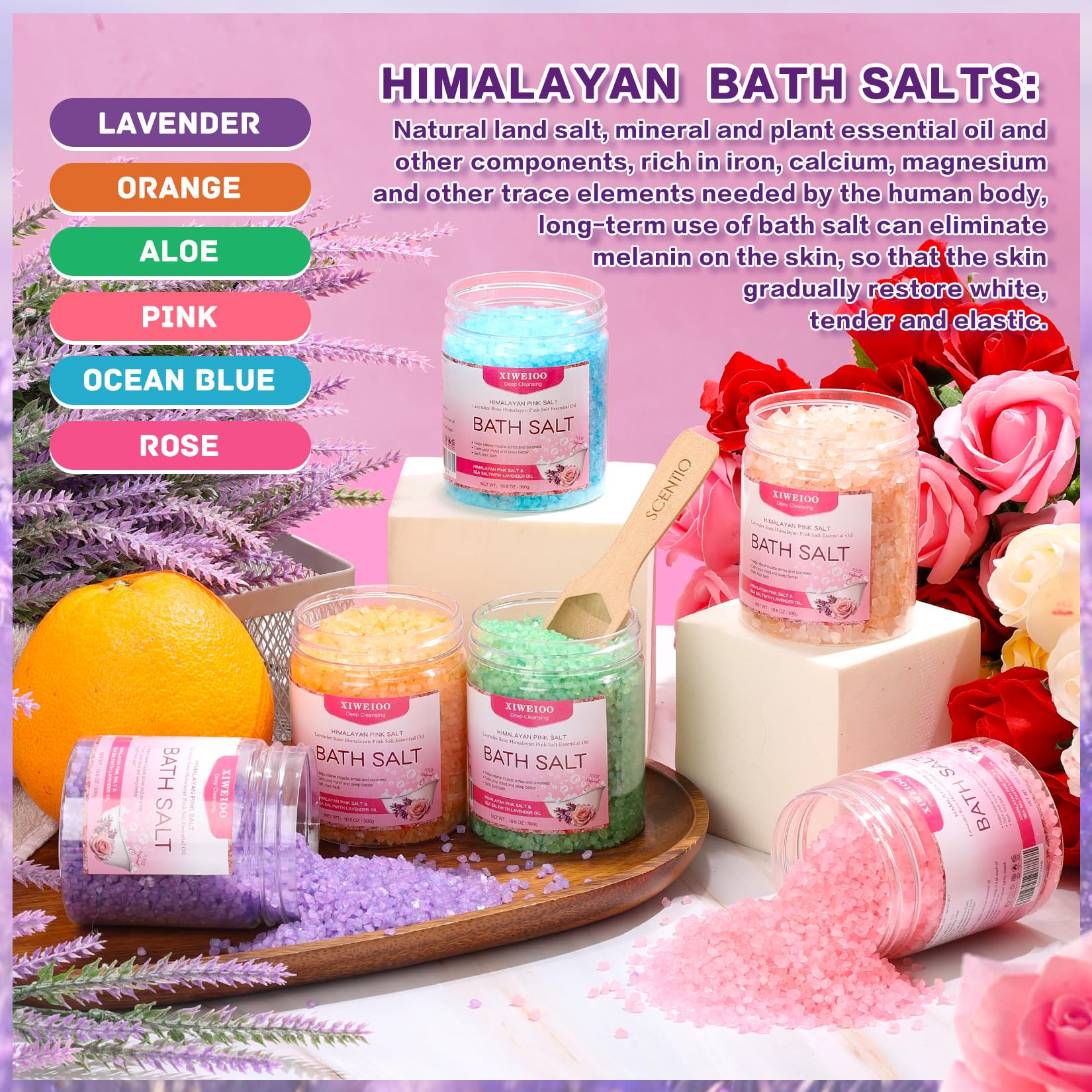 XIWEIOO Epsom salt bath for relaxed muscles