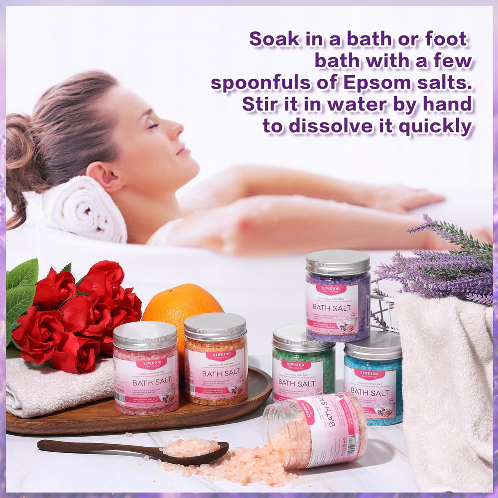 XIWEIOO Himalayan pink salt crystals for mineral rich soak sessions