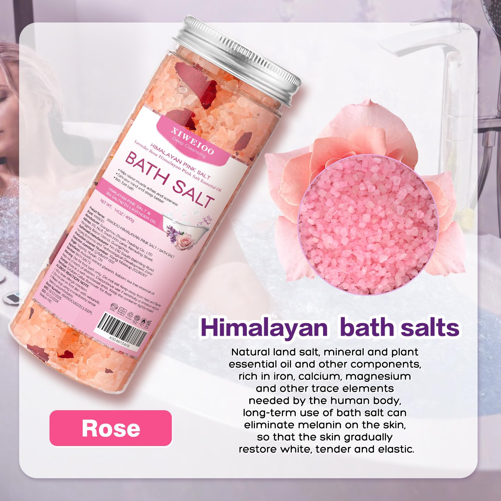 xiweioo himalayan pink salt tea tree oil blend for at home spa