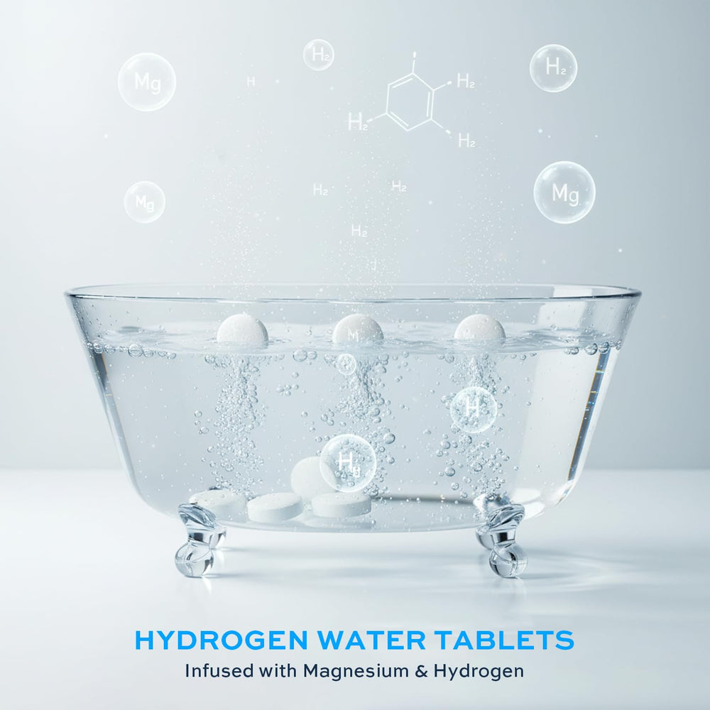 XLEMLAB tablets dissolving as you prepare a relaxing soak.