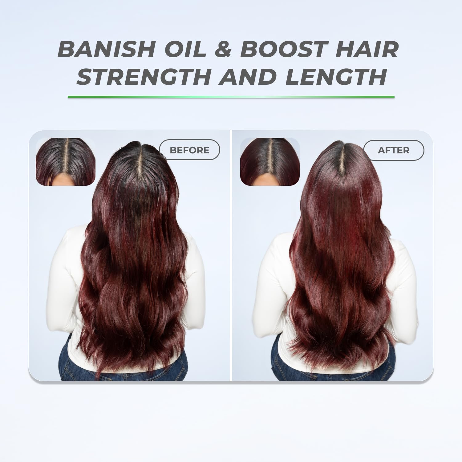 XMONDO Hair BOOST X application brush-through shot.