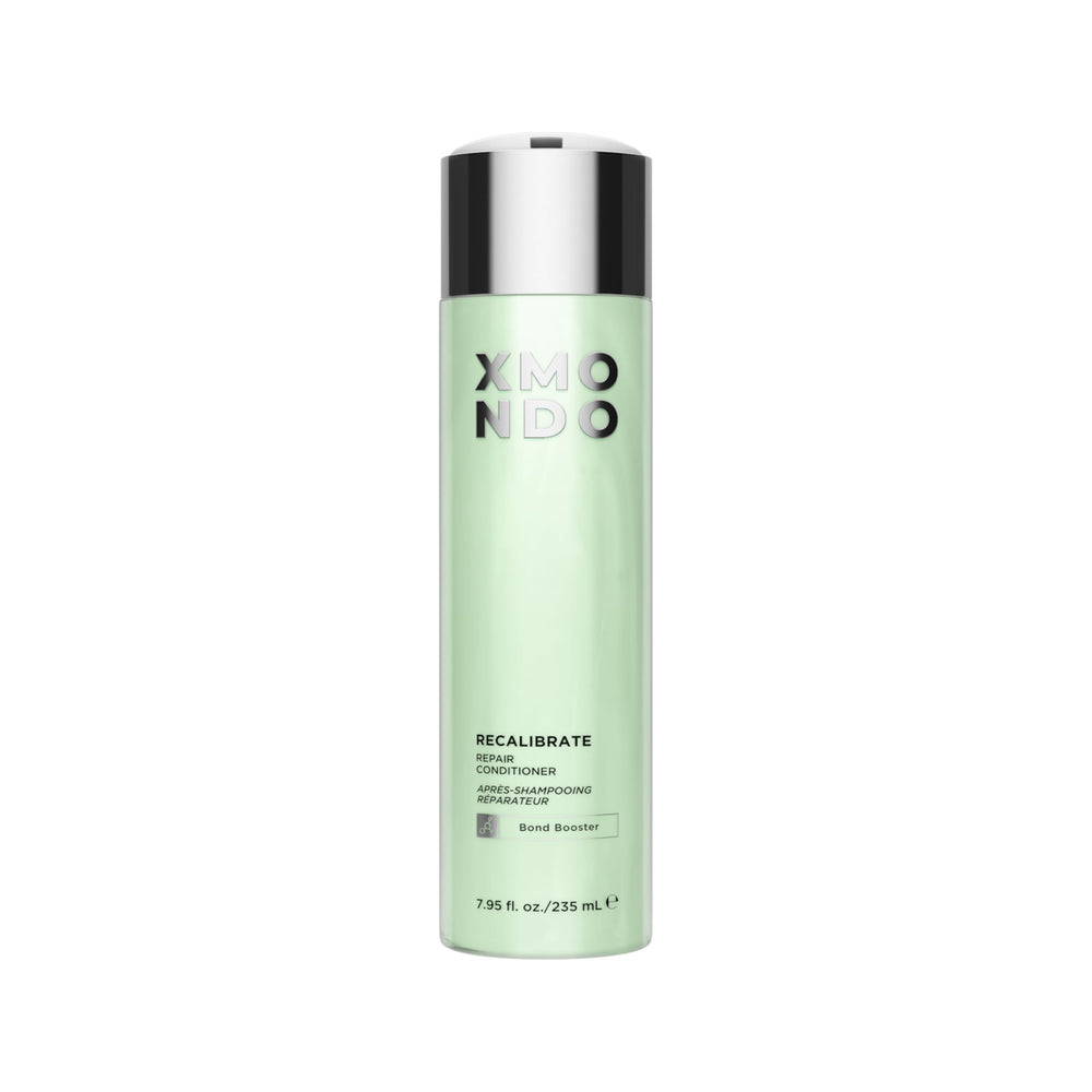 XMONDO Hair Recalibrate Conditioner bottle showing bond repair formula for smoother hair.