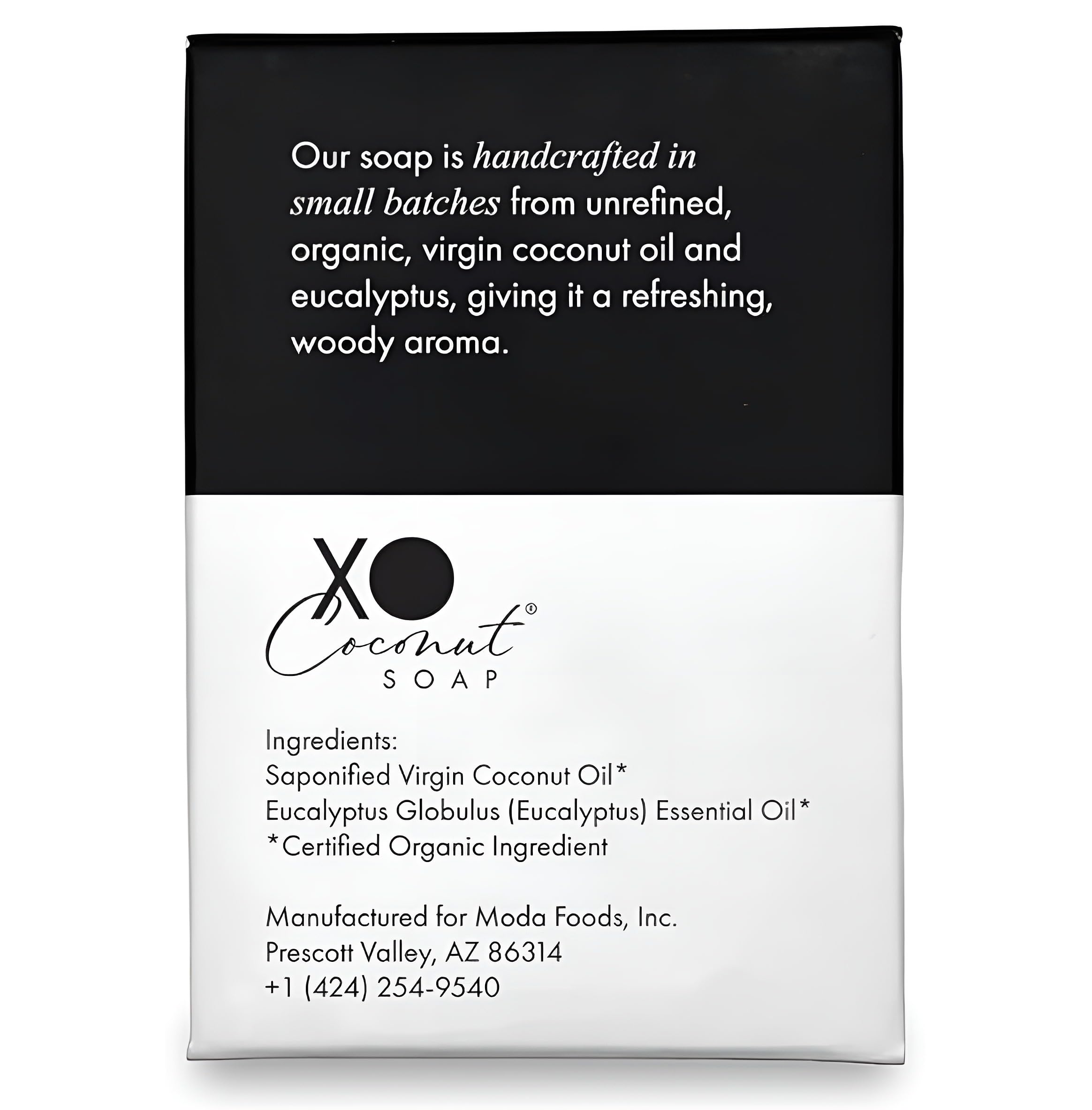 XO COCONUT two bars of four-ounce soap per pack for home or travel
