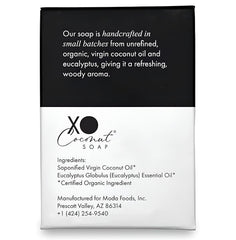 XO COCONUT two bars of four-ounce soap per pack for home or travel