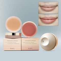 XOUL Ever Moist Volume Lip Balm shell blush tube close-up highlighting compact design for travel.