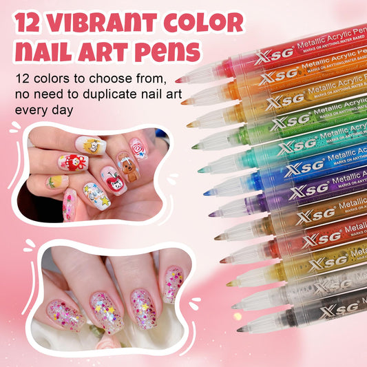XSG fine-tip closeup showing precise detailing for intricate nail art