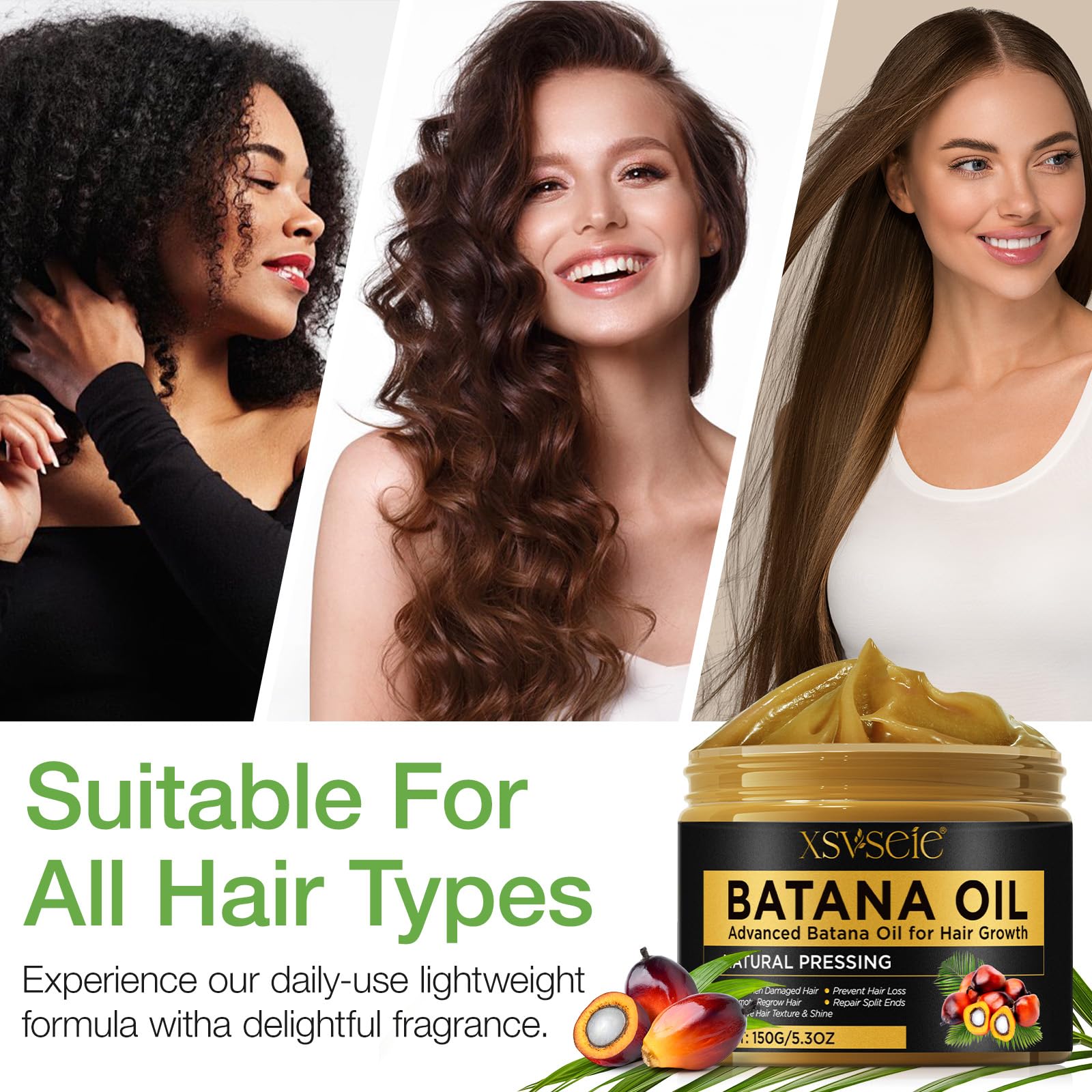 Organic origin visuals for Batana Oil product line.