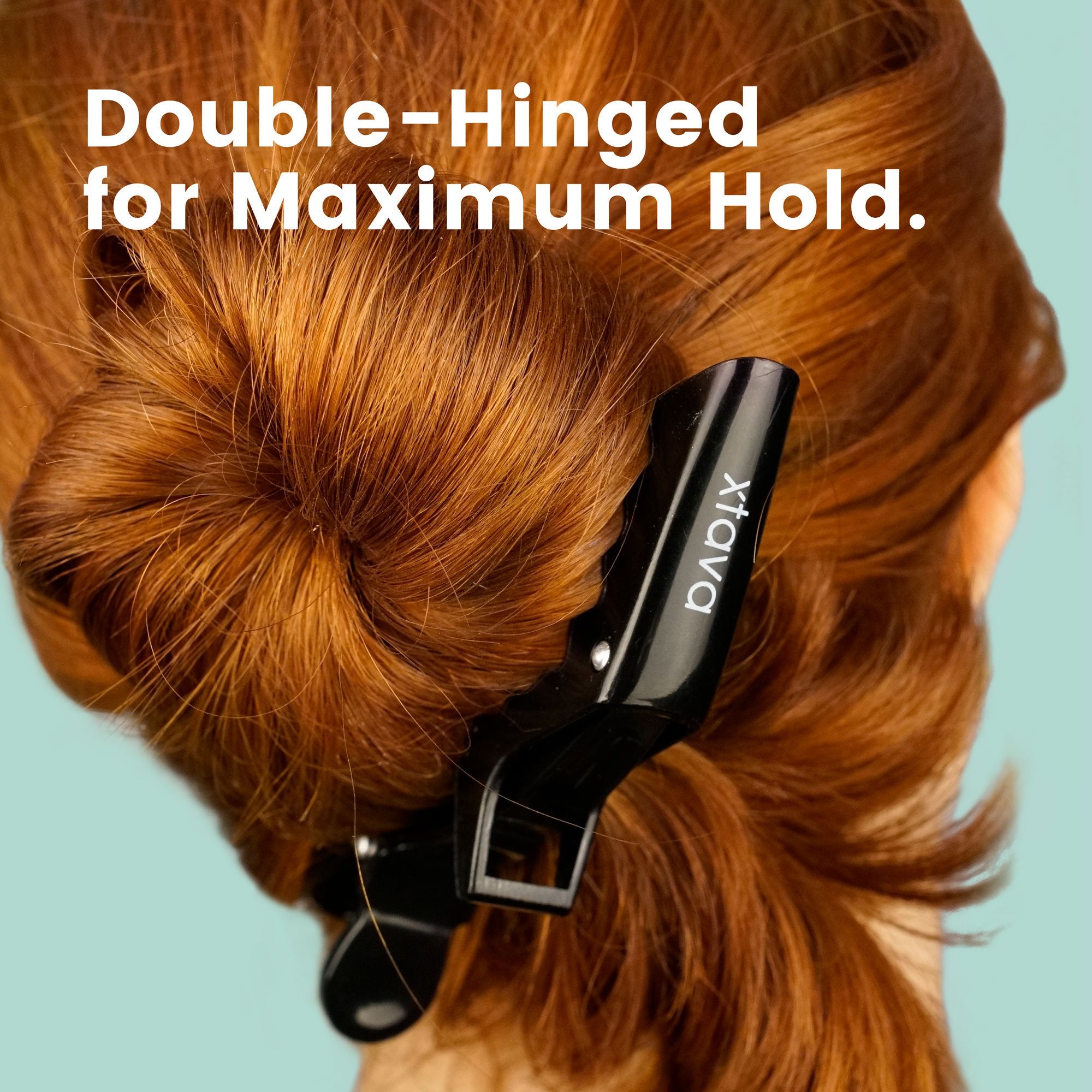 Xtava alligator hair clip with wide teeth for secure sectioning in thick hair
