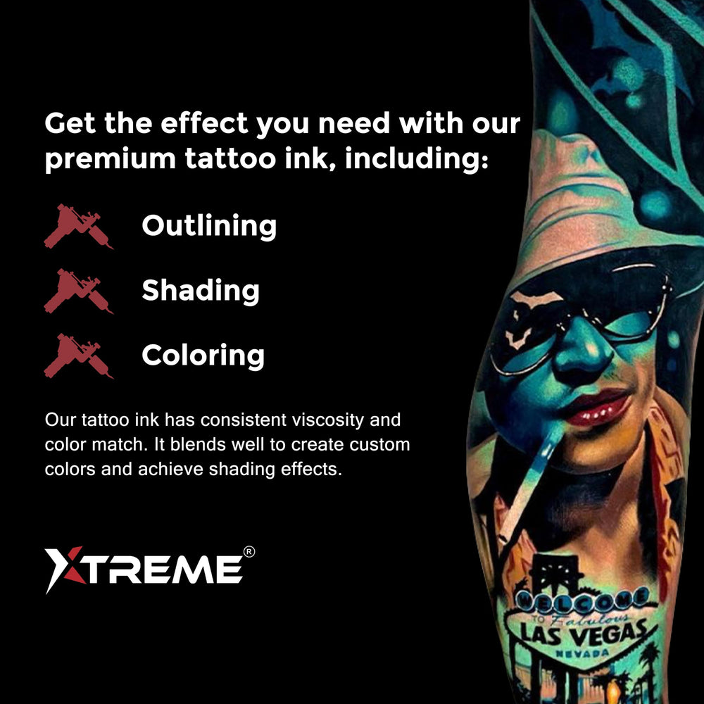 XTREME Neon Blue ink swatch delivers neon depth for striking contrast work.