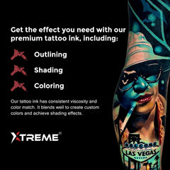 XTREME Neon Blue ink swatch delivers neon depth for striking contrast work.