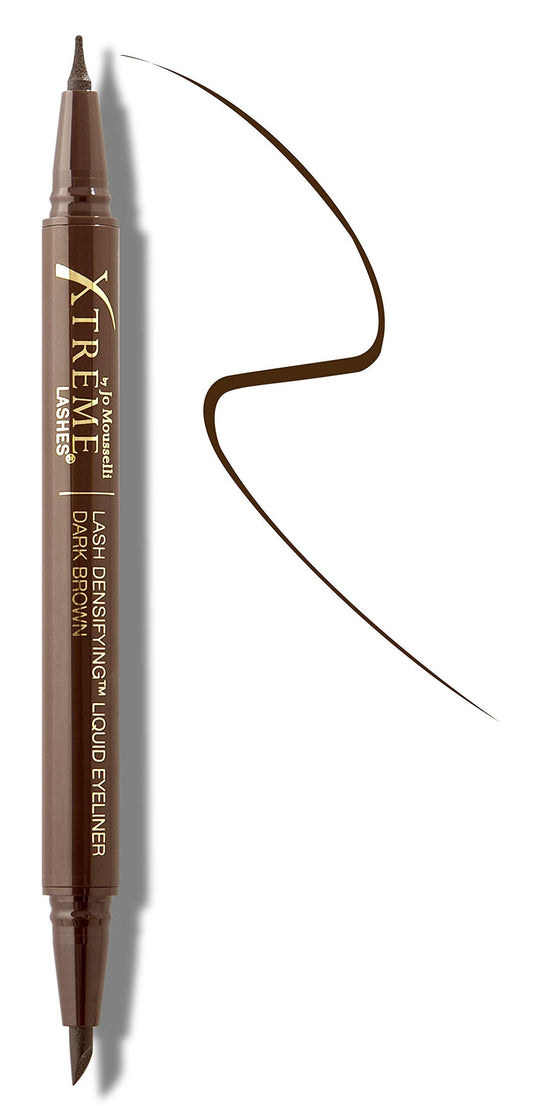 Xtreme Lashes dark brown eyeliner with precision tip for subtle to dramatic looks.