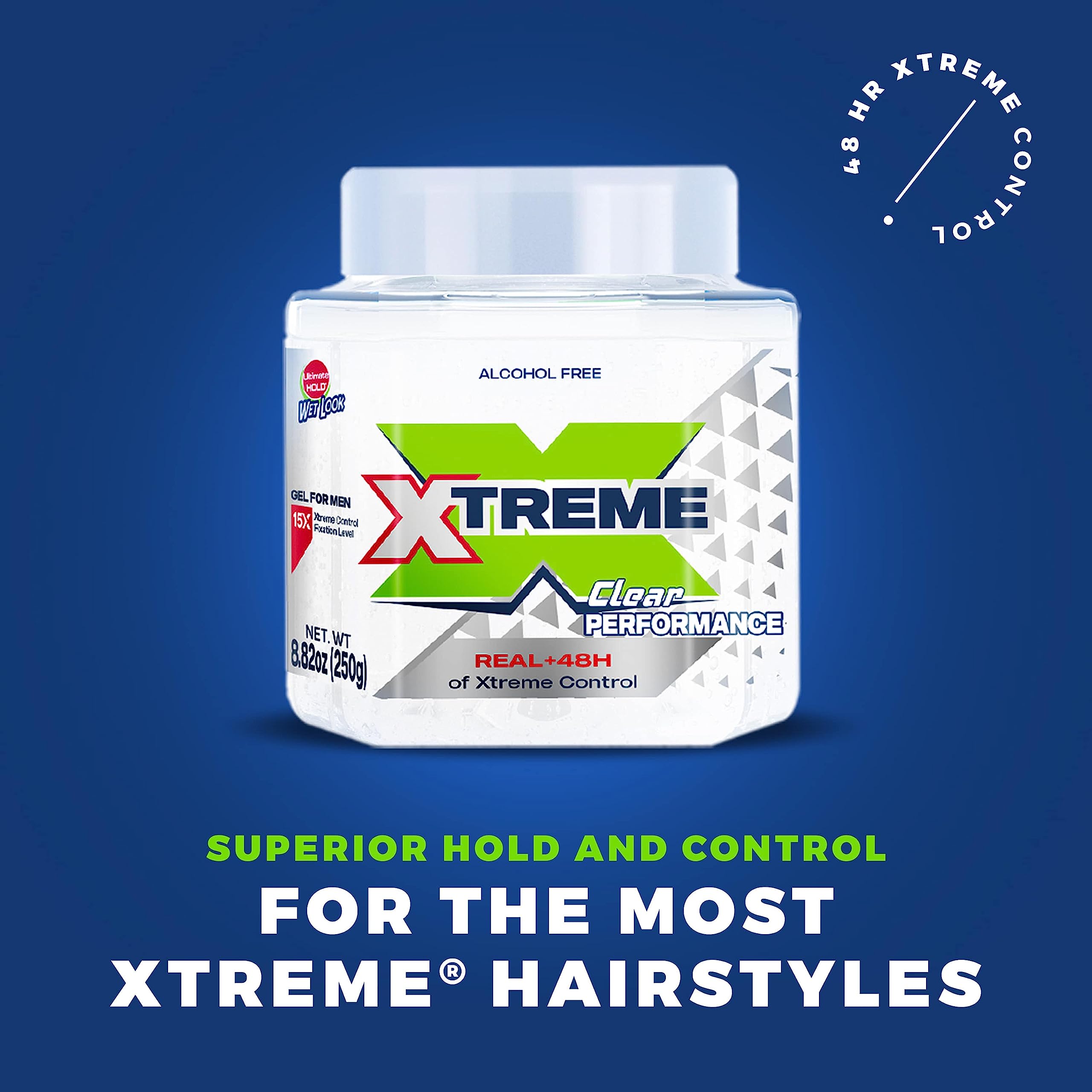 Applying Xtreme gel to hair for defined, frizz-free styling.