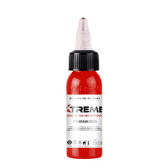 XTREME Tattoo Ink Ferrari Red 2oz bottle for vibrant color saturation
