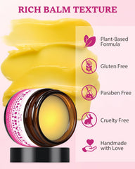 XUEBEIK Helichrysum balm being rubbed into hands for softness and hydration