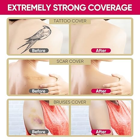 XUEVORIY tattoo cover up tape can be cut to fit larger tattoos or scars