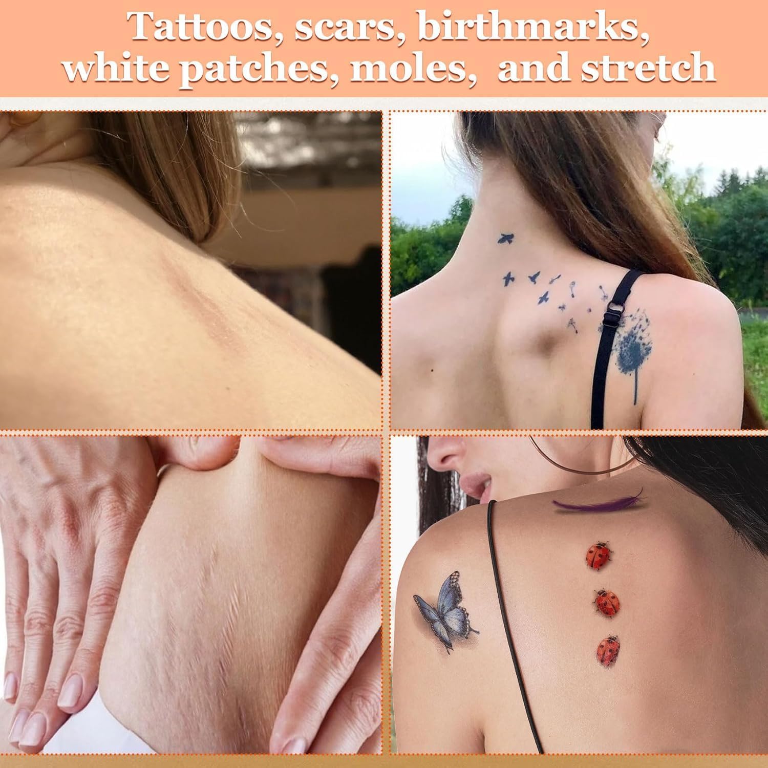 XUEVORIY tattoo cover up tape blends with fair skin for natural look