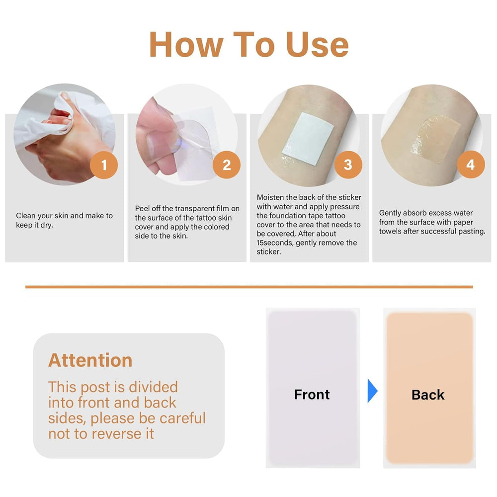 XUEVORIY tattoo cover up tape waterproof adhesive maintains coverage during activities.