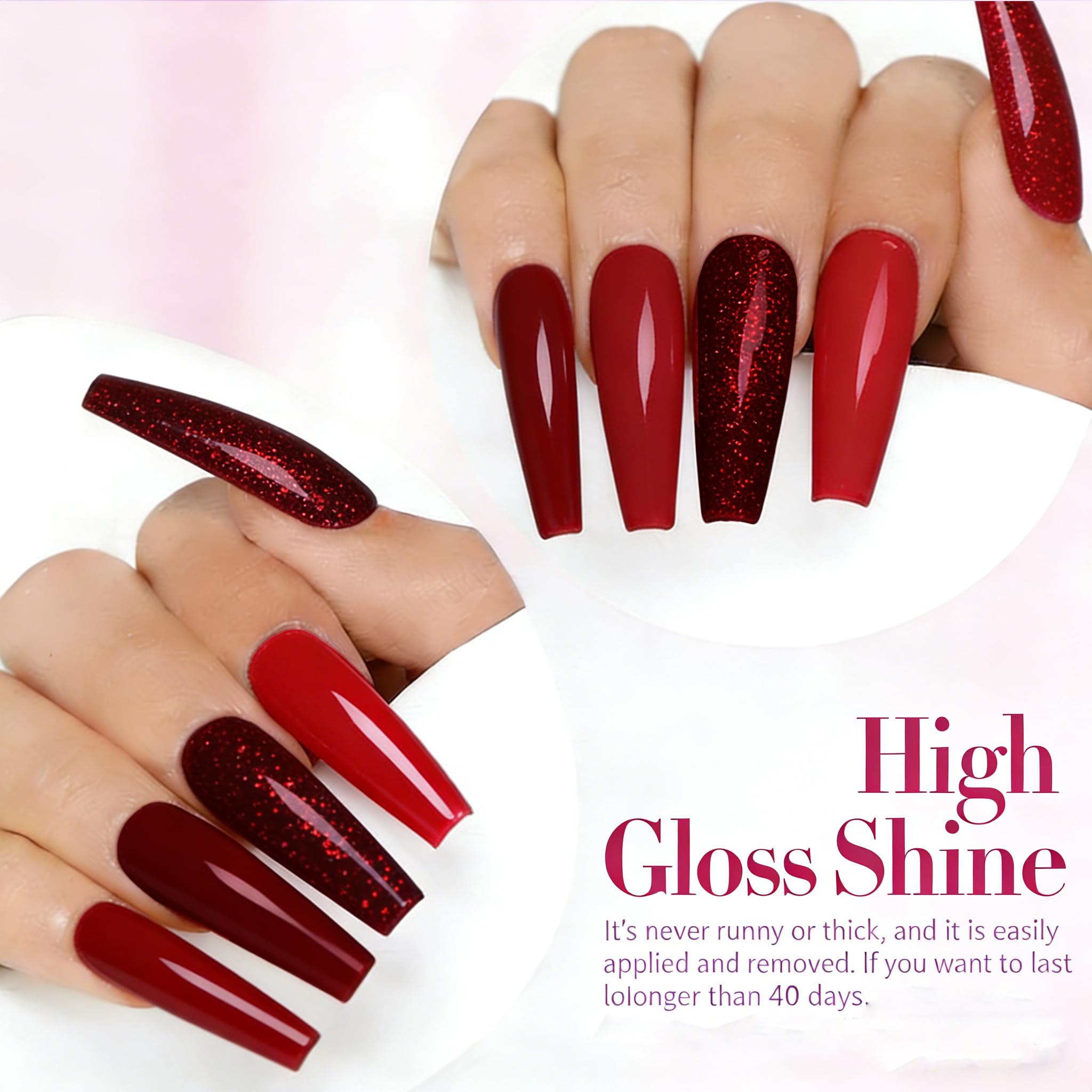 XunmotorYao burgundy gel polish bottle for chic autumn nails.
