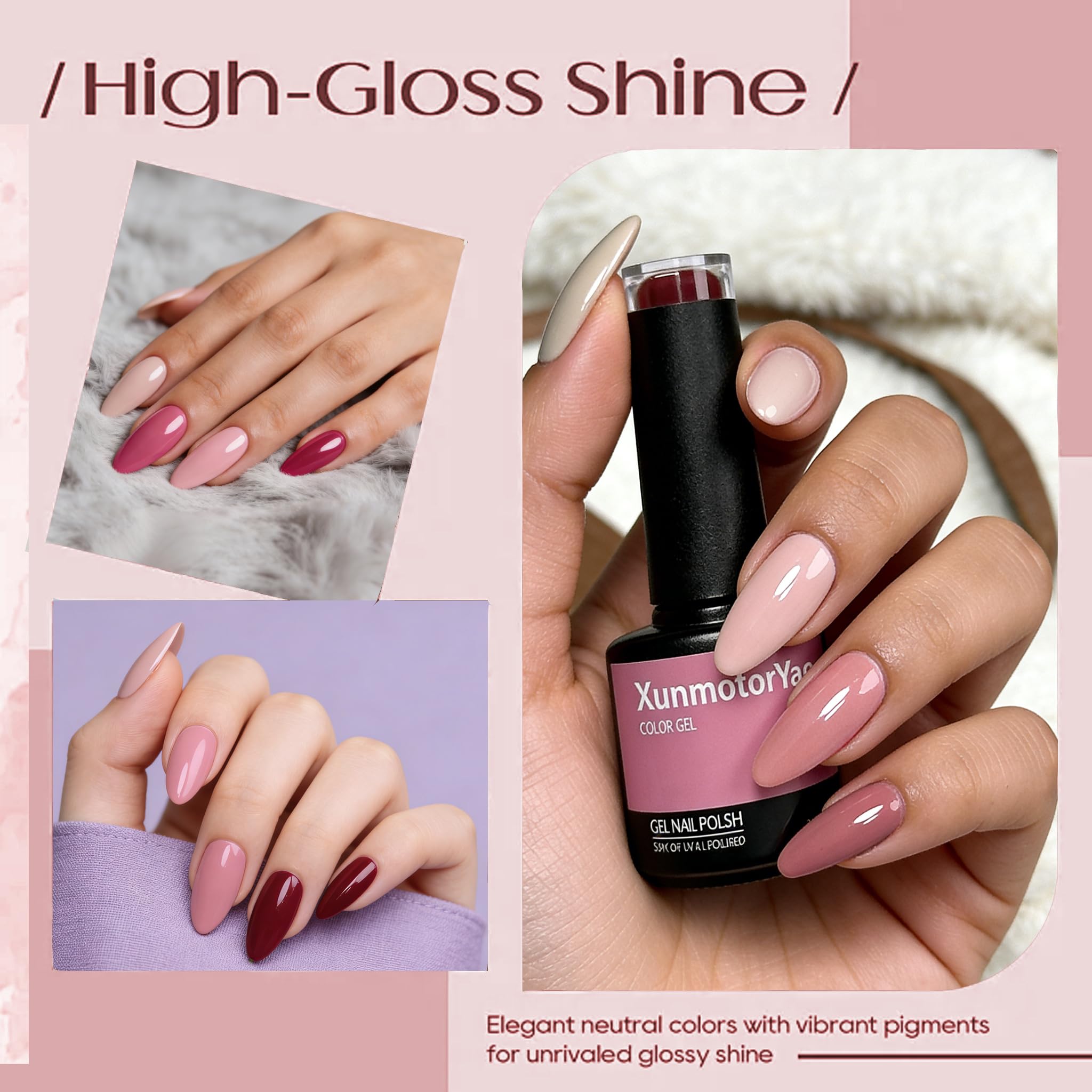 XunmotorYao pink gel polish offers stylish manicure options