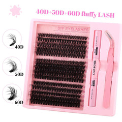 XVYLFZNP completed evening lashes on model illustrating dramatic volume