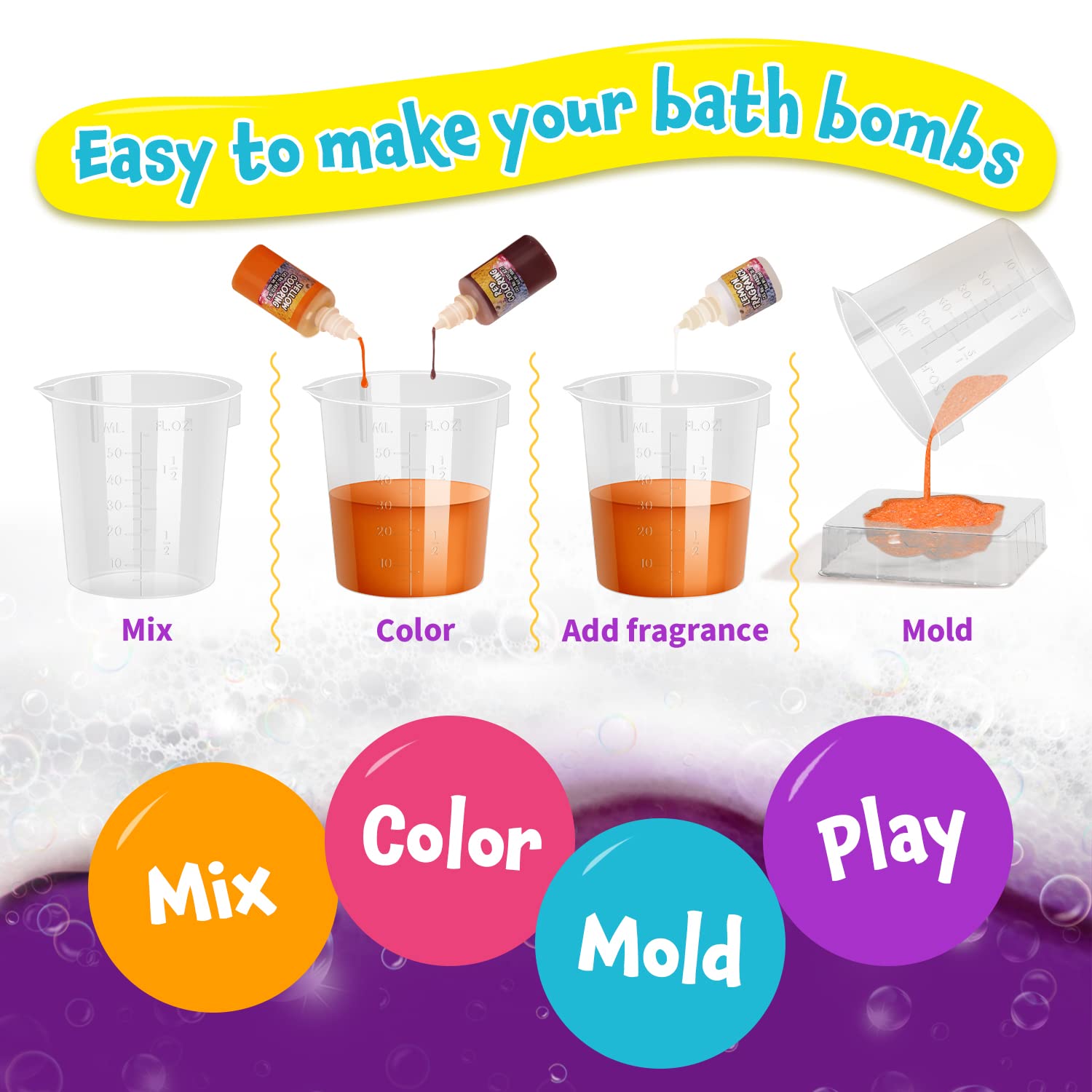 XX Bath Bombs Science Lab kids assembling bombs with guidance