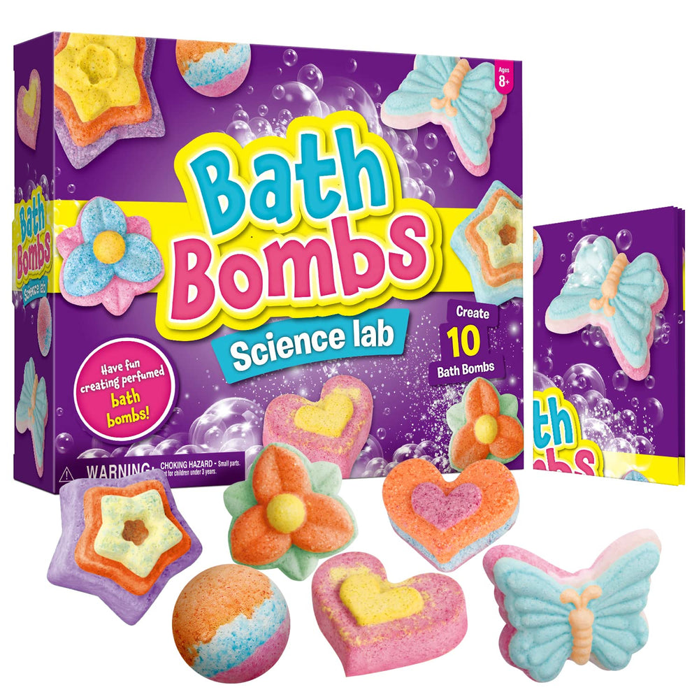XX Bath Bombs Science Lab molds for shaping ten fizzy bombs