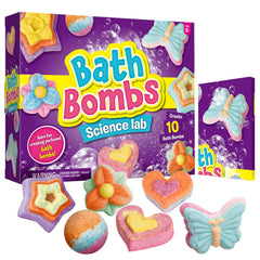 XX Bath Bombs Science Lab molds for shaping ten fizzy bombs