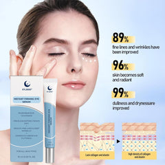 XYJIAXI Packaging label shot highlights simple-to-use eye serum for home skincare