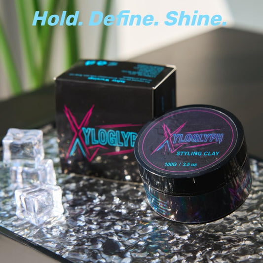 Xyloglyph Men's Hair Paste container close-up highlights premium texture for versatile styling.