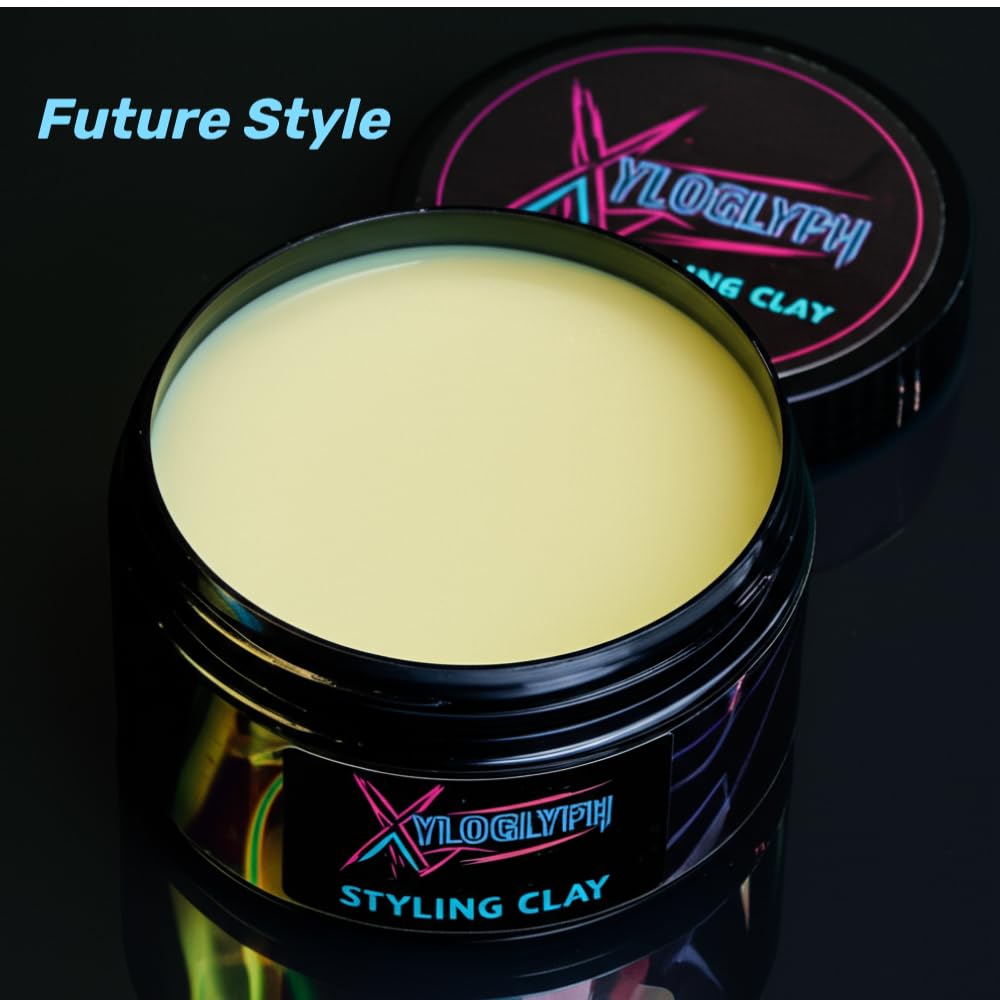Xyloglyph Men's Hair Paste texture swatch reveals natural matte finish and flexible hold.