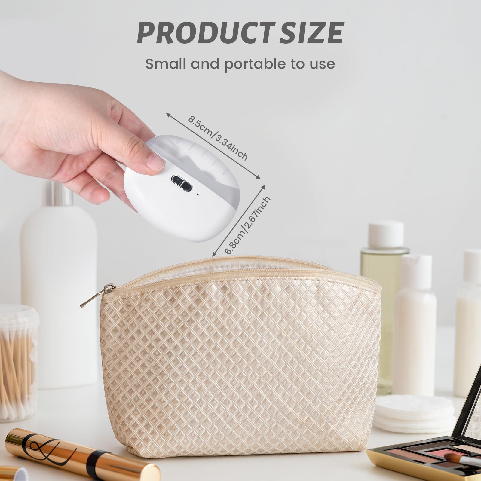 Xyulaan 3-in-1 electric nail clipper top view with clean white body.