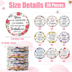 Y1tvei Spanish Flower Bible Mirror compact for purses and quick checks