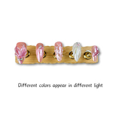 Yabonica press-on nails with gemstone accents for a touch of luxury and sparkle