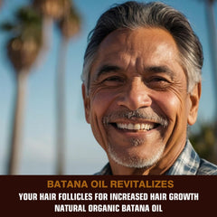 Yacemira Batana oil application on hair offers frizz control and shine