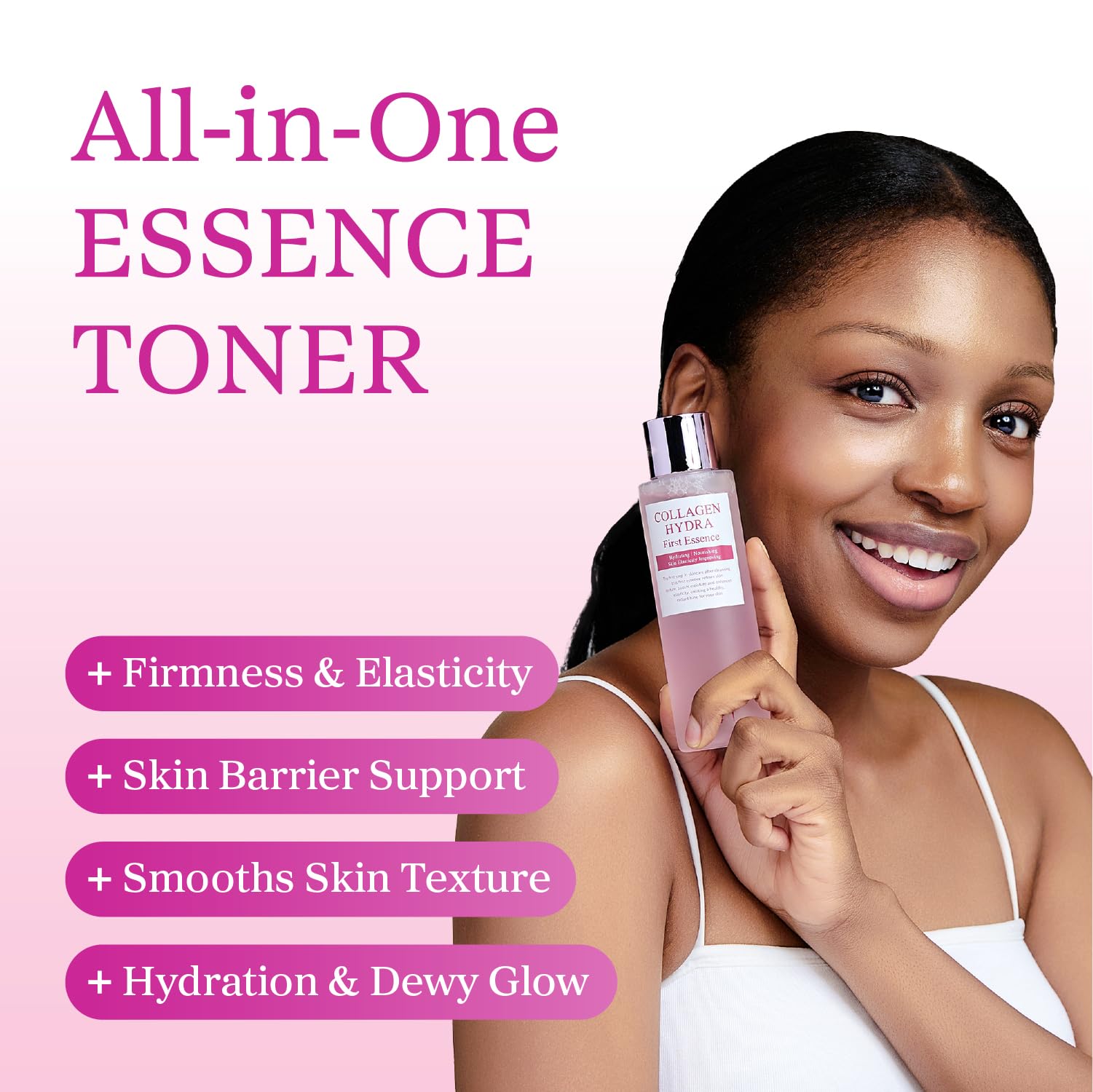 YADAH Collagen Hydra Essence water-like formula absorbing quickly into skin