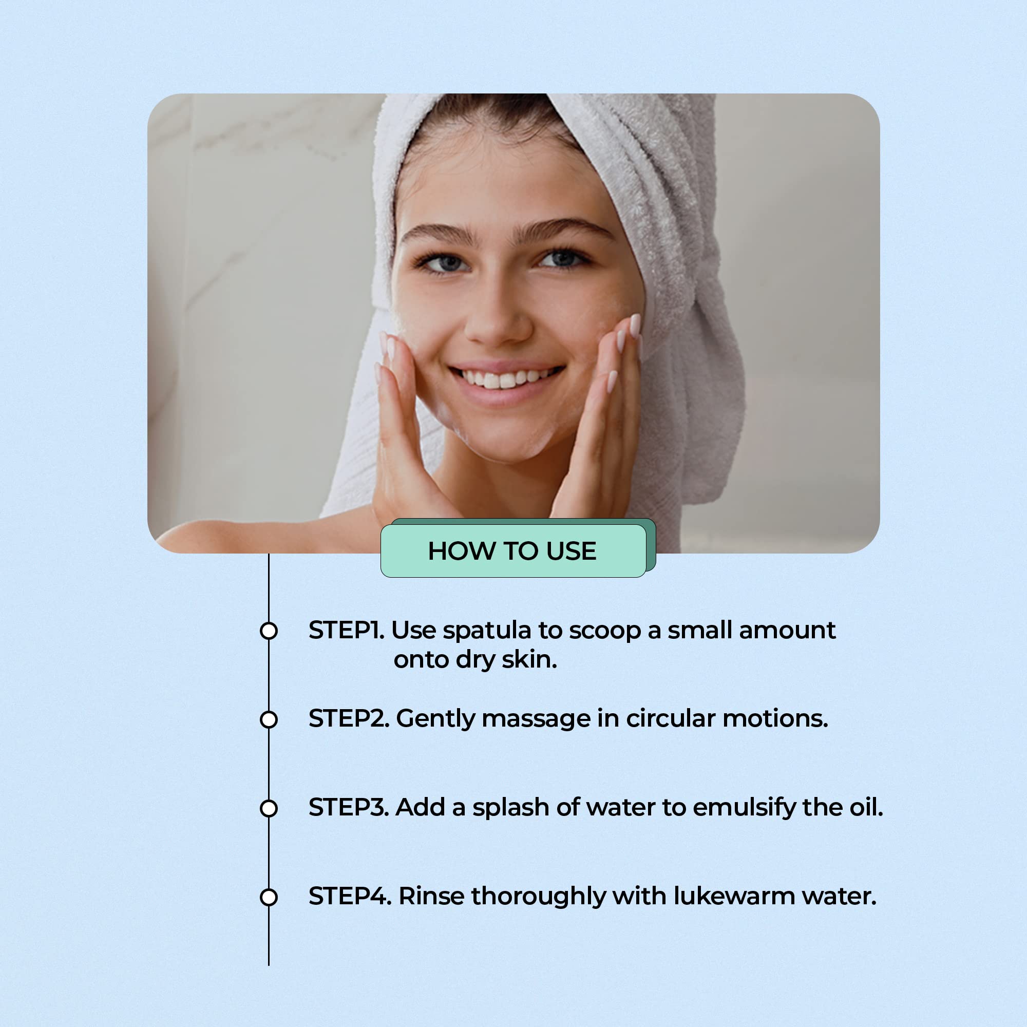 YADAH Green Tea Cleansing Balm II application scene shows daily gentle cleansing.