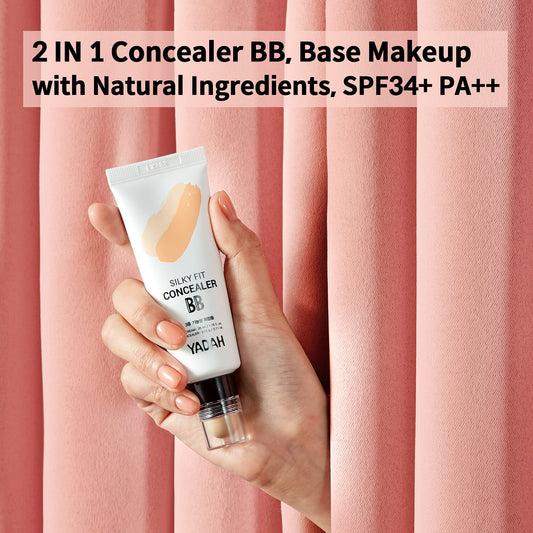 YADAH Silky Fit Concealer BB Cream packaging highlighting 2-in-1 formula