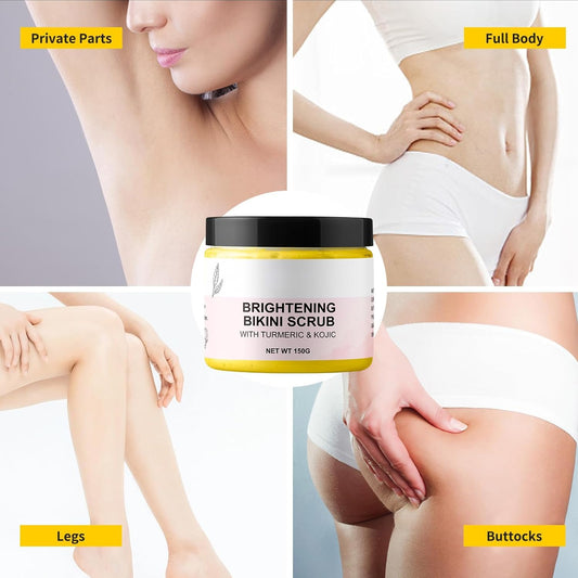 YAFUSIPE turmeric kojic scrub jar showing natural ingredients for hydration