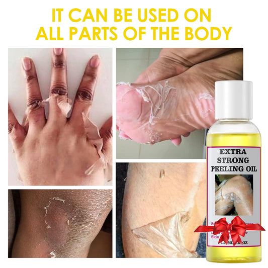 YAFUSIPE Yellow Peeling Oil applied on arm for body exfoliation at home