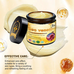 Neck application of YAGUAN Bee Venom Cream demonstrates gentle, sensitive-skin friendly care.
